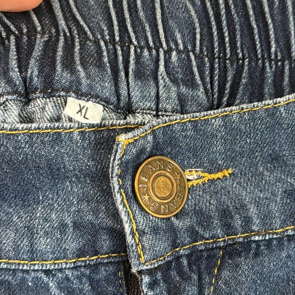 100% Cotton Baggy Wide Barrel Leg Pleat Front Elastic Stretchy Pants Size XL - Picture 4 of 7